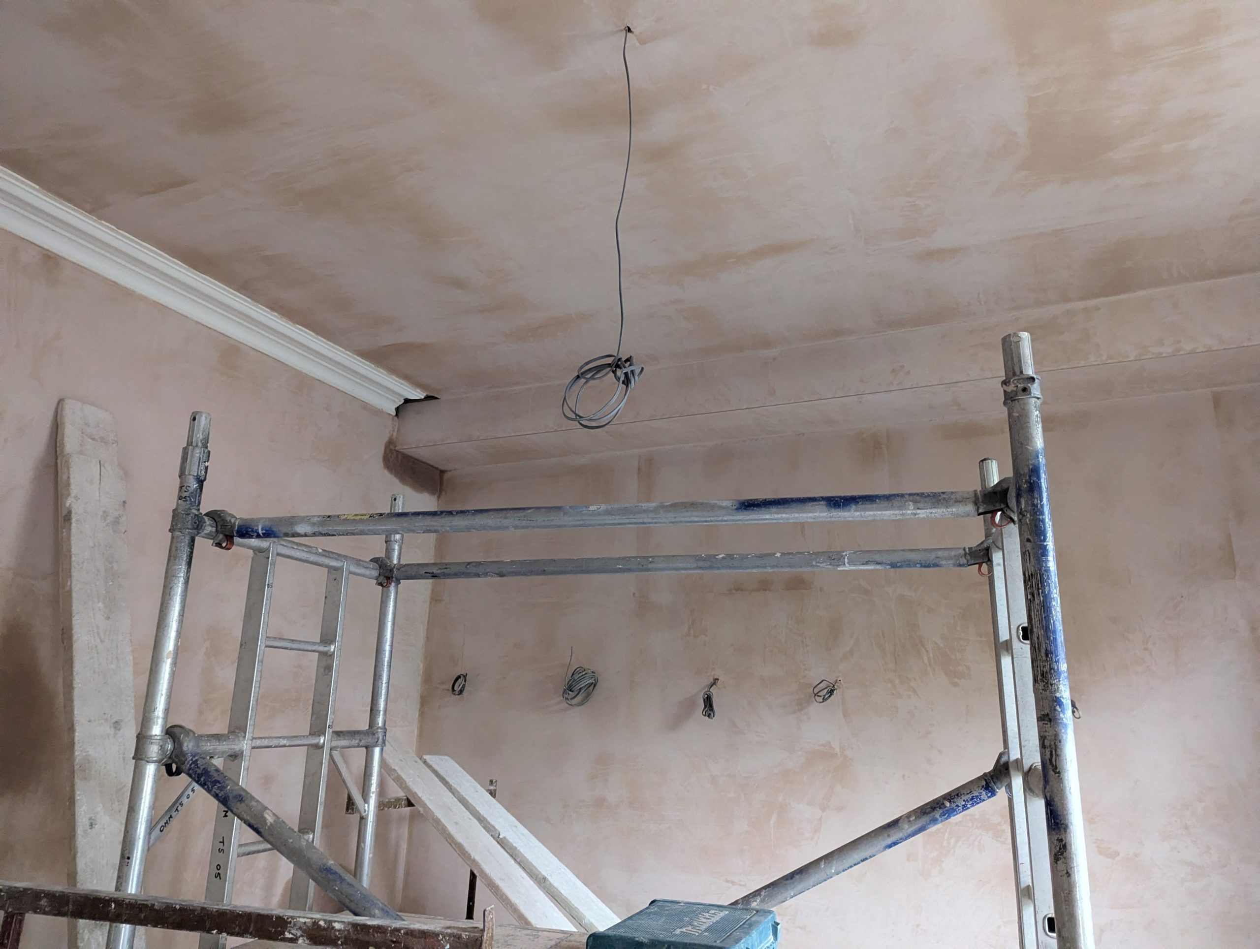 Damaged Victorian plaster cornice requiring restoration and replacement in Manchester