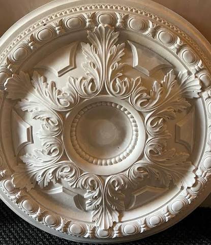 Quality plaster mouldings showing sharp detail and professional craftsmanship