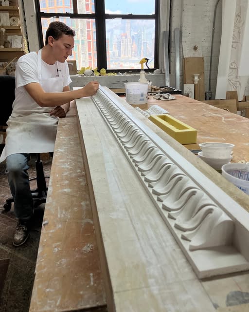 Traditional plaster moulding manufacturing at Profile Mouldings Yorkshire workshop